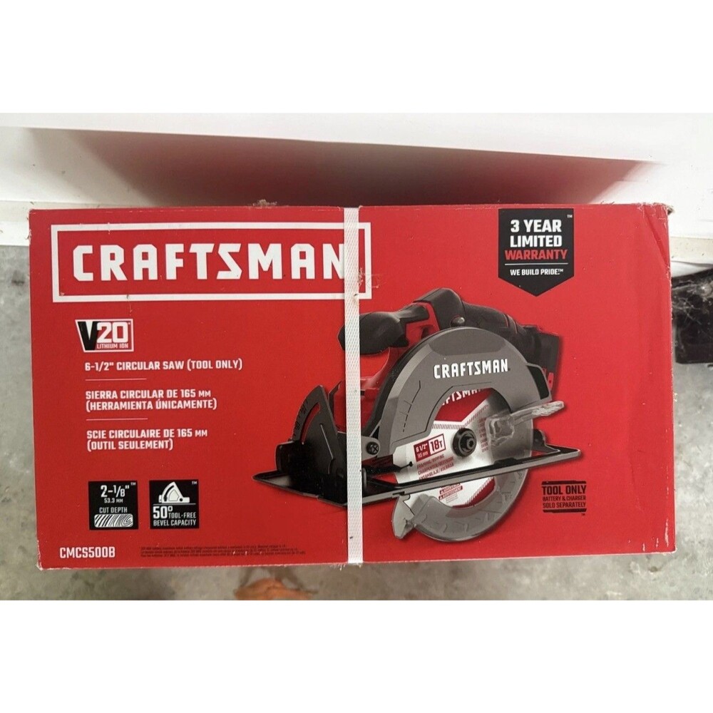CRAFTSMAN CMCS500B V20 20-volt Max 6.5" Cordless Compact Circular Saw TOOL ONLY